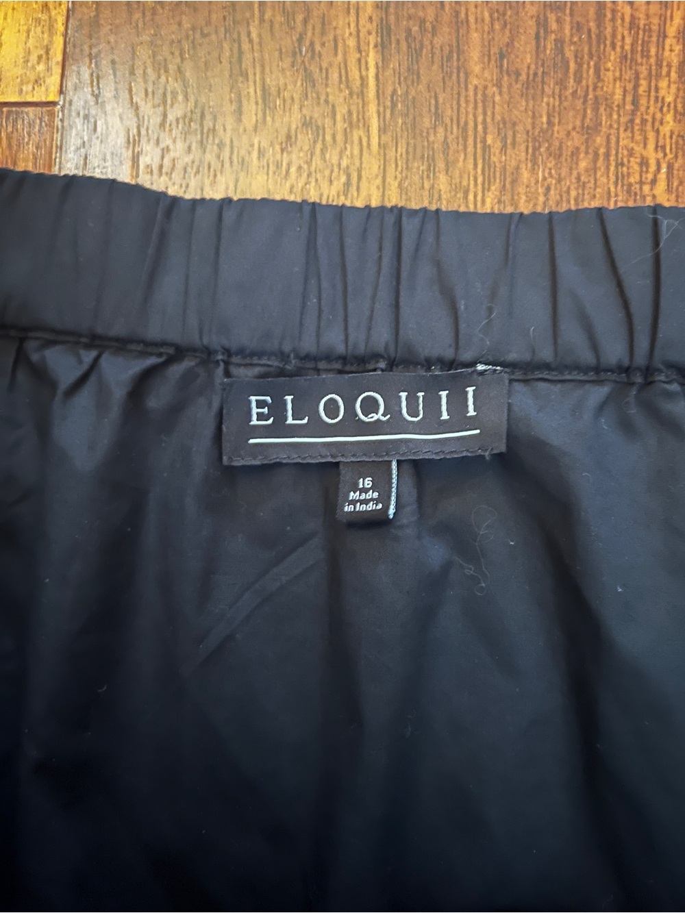 Eloquii cotton poplin midi dress with tie waist and puff tie sleeves size 16 - Picture 2 of 4